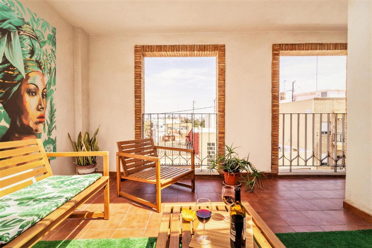 Penthouse Duplex In A 4 Floors Spanish House -8 Min To Center By Metro Valência Exterior foto